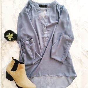 • NWOT The Limited Robin’s Egg Blue Sheer Blouse •
